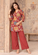 Suryajyoti Rasika Vol 3 Fancy Printed Ladies Top With Bottom Set