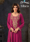 Your Choice Tibco Chinon Heavy Embroidered Designer Suit Wedding & Function Wear Ladies Suit