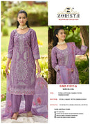 Zorista 11017 Heavy Embroidered Cotton Ready Made Salwar Suit