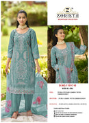 Zorista 11017 Heavy Embroidered Cotton Ready Made Salwar Suit