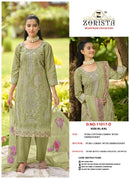 Zorista 11017 Heavy Embroidered Cotton Ready Made Salwar Suit