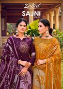 Zulfat Designer Suits Sajni Vol 7 Jam Cotton Print With Work Suit